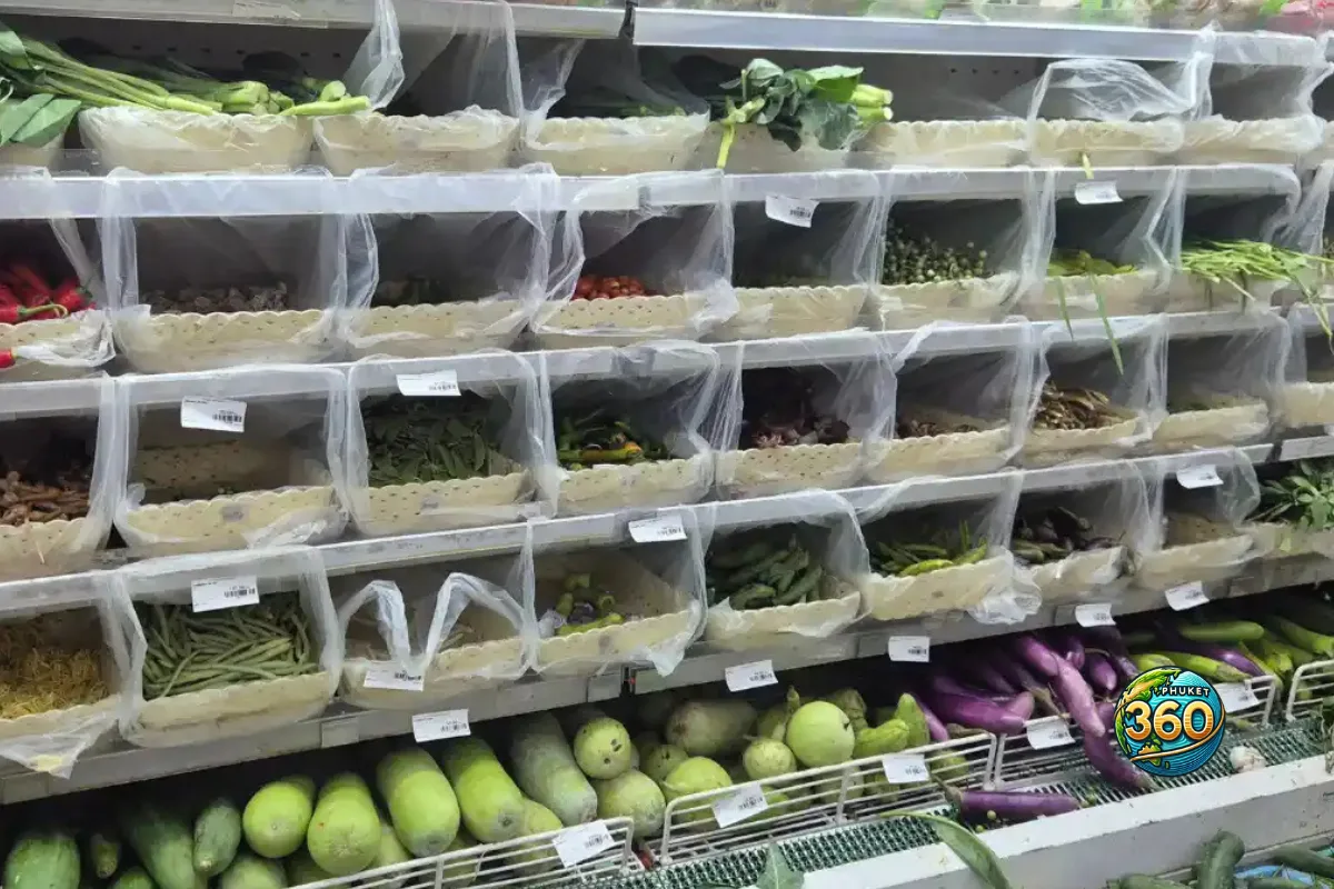 Étalage de légumes un peu bordélique à SuperCheap