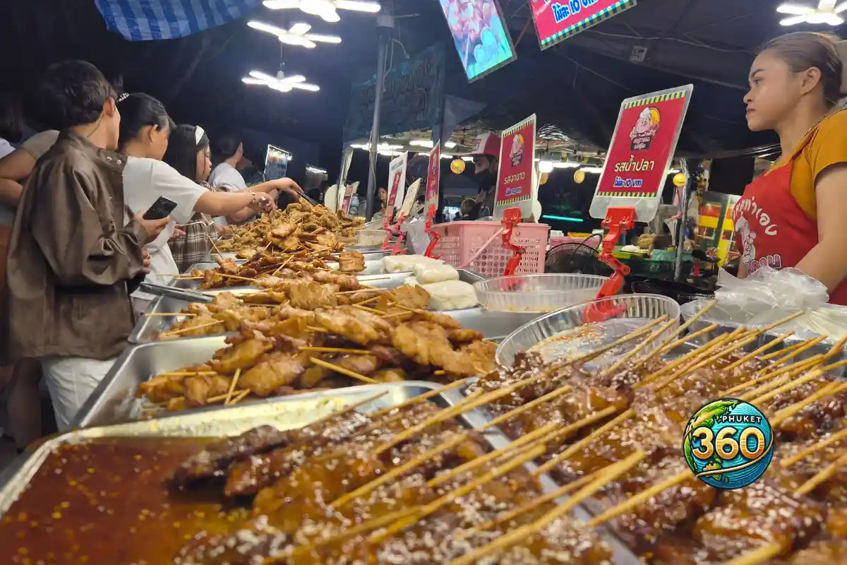 Châtaignes grillées à la foire de Wat Chalong