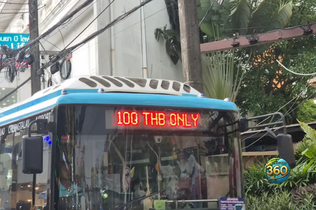 Le smart bus de Phuket et son prix affiché